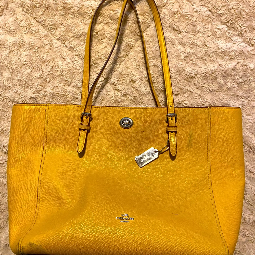 Coach yellow bag